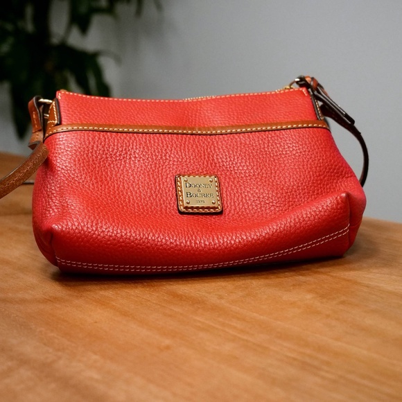 Dooney & Bourke Handbags - Dooney & Bourke Pebble Grain Katie Crossbody, Vibrant Red
